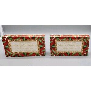 Cinnamon Scented Soap La Saponeria Firenze Merry Christmas Set of 2 Italy Made